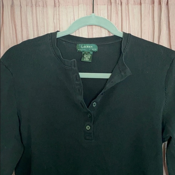 Vintage Ralph Lauren Thermal Cropped Top - Picture 2 of 3